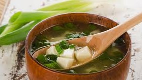 Miso soup (å‘³å™Œæ± misoshiru) is a traditional Japanese soup consisting of a stock called 